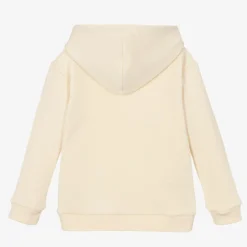 Gucci Ivory Cotton Logo Hoodie Clearance
