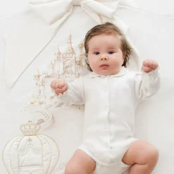 Sofija Ivory Cotton Padded Blanket (85cm) Outlet