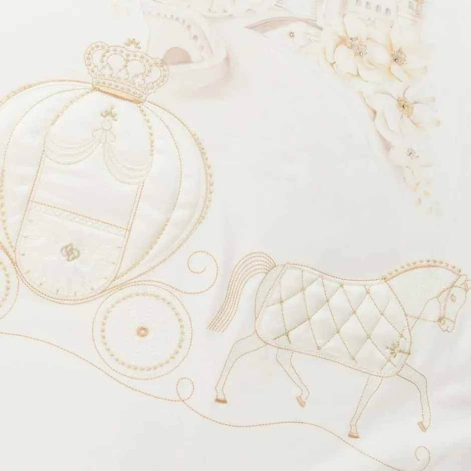 Sofija Ivory Cotton Padded Blanket (85cm) Outlet