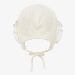 Sofija Ivory Cotton Padded Bonnet New