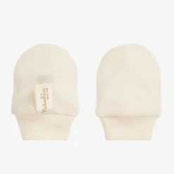 NaturaPura Ivory Cotton Scratch Mittens Hot