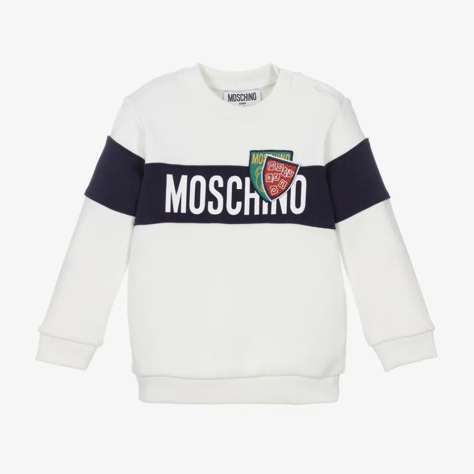 Moschino Baby Ivory Cotton Sweatshirt Online