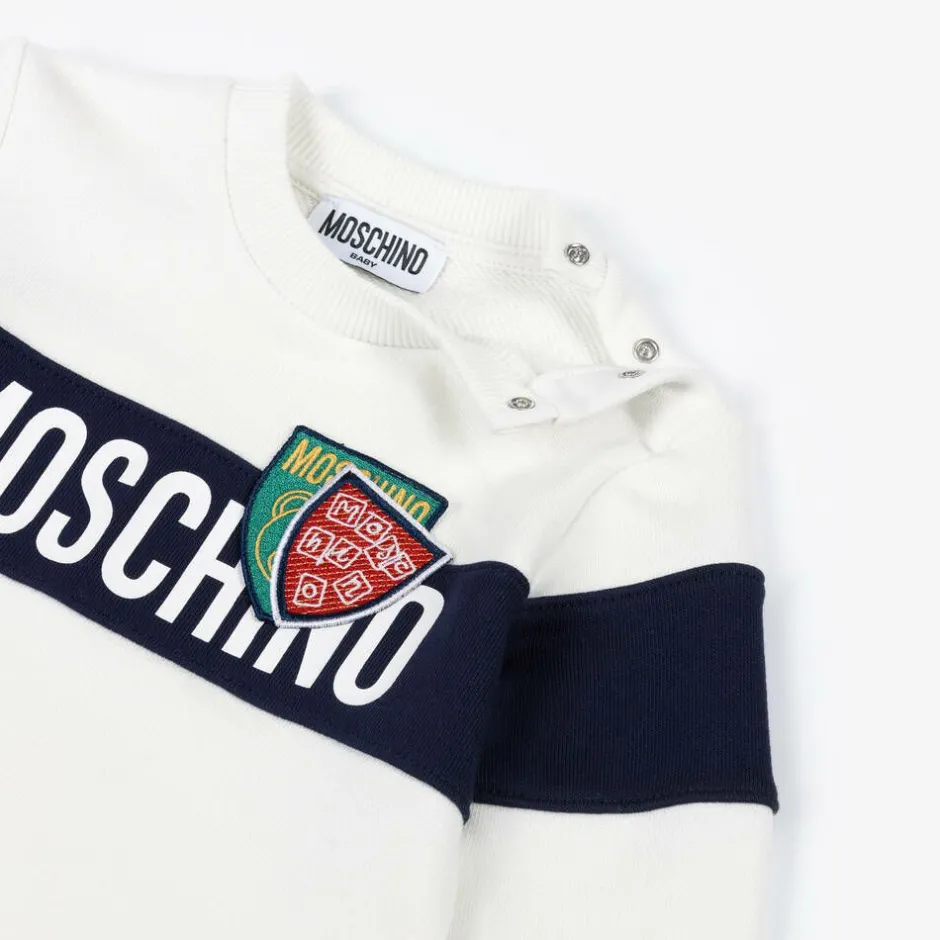 Moschino Baby Ivory Cotton Sweatshirt Online