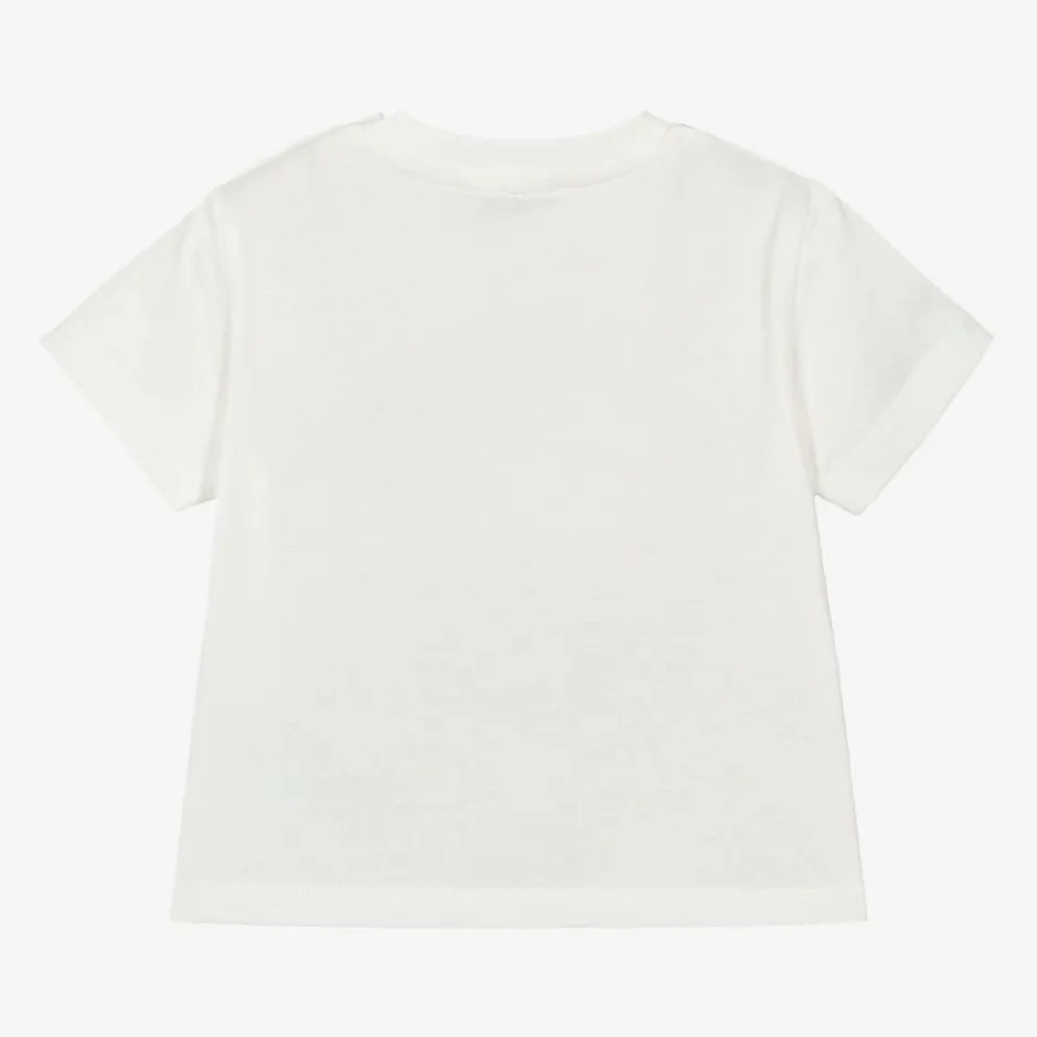 Moschino Baby Ivory Cotton Teddy Bear Baby T-Shirt Best