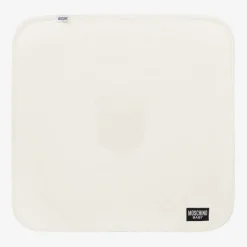 Moschino Baby Ivory Cotton Teddy Bear Blanket (72cm) Outlet