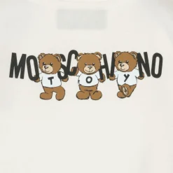 Moschino Baby Ivory Cotton Teddy Bear Logo Tracksuit Outlet