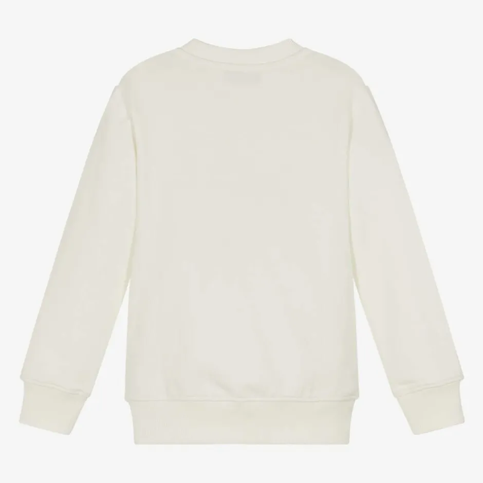 Moschino Kid-Teen Ivory Cotton Teddy Bear Sweatshirt Best