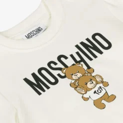 Moschino Kid-Teen Ivory Cotton Teddy Bear Sweatshirt Best