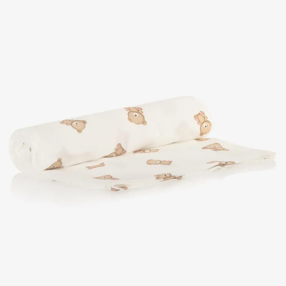 Mayoral Ivory Cotton Teddy Bear Swaddle (114cm) Discount