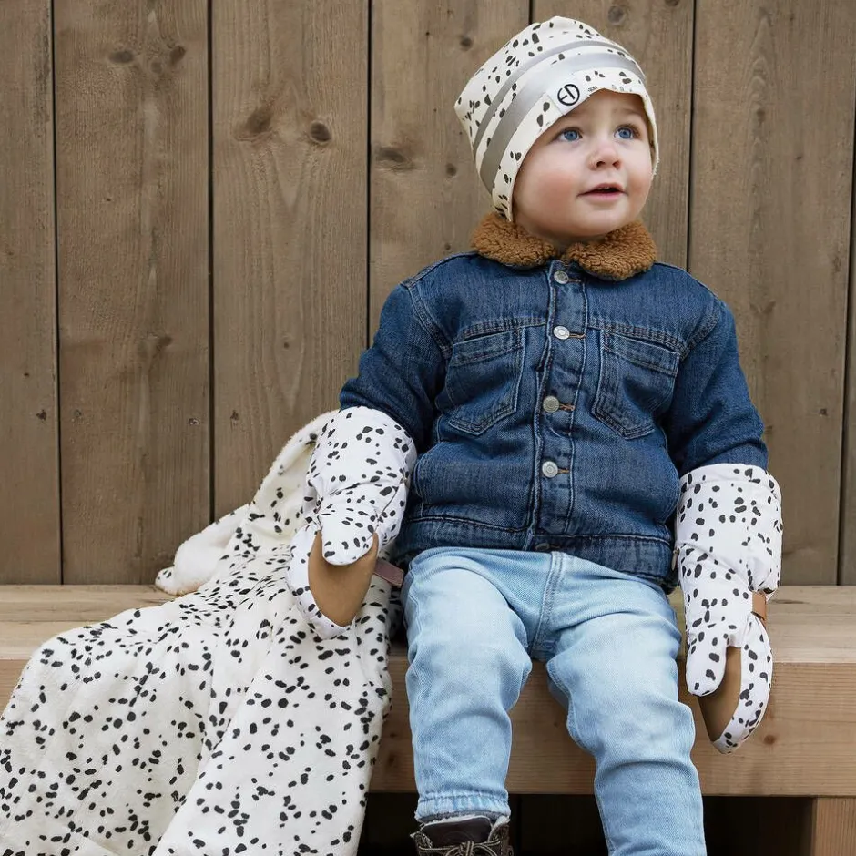 Elodie Ivory Dalmation Print Mittens Online