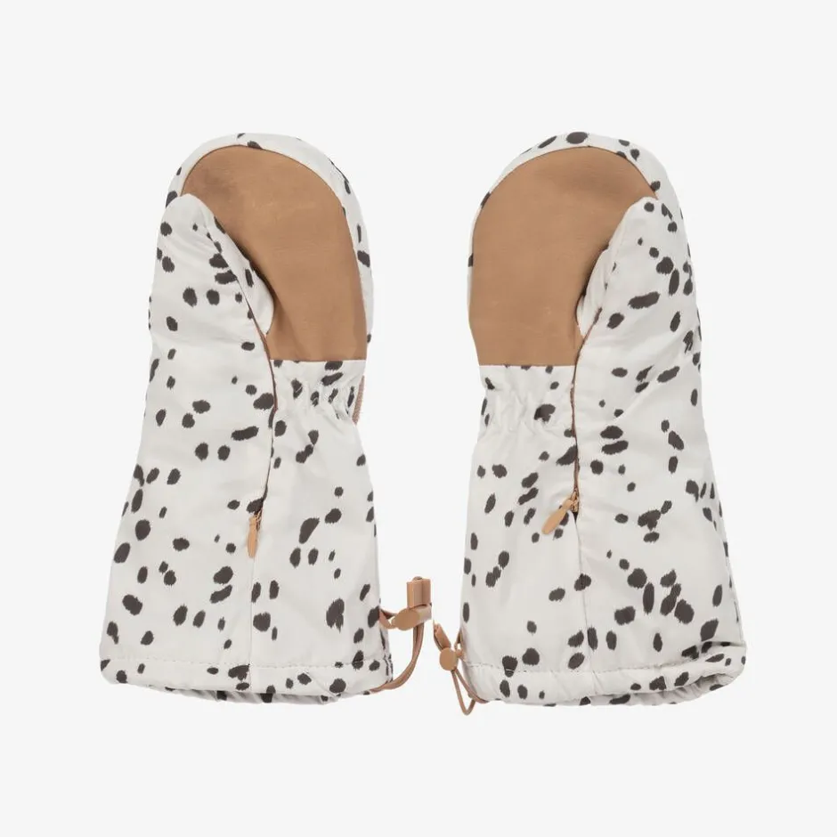 Elodie Ivory Dalmation Print Mittens Online