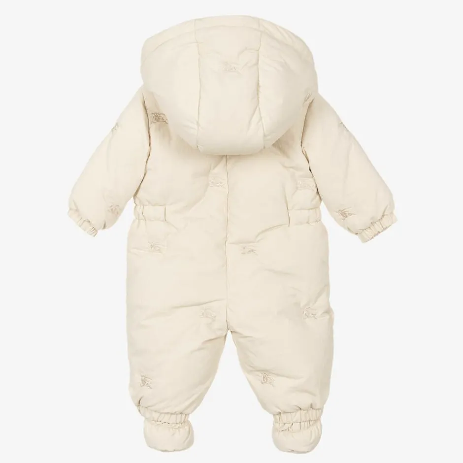 Burberry Ivory Down Padded Baby EKD Snowsuit Soap New