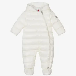 Moncler Enfant Ivory Down Padded Indro Puffer Snowsuit Discount