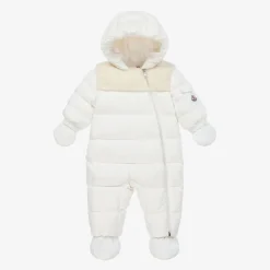 Moncler Enfant Ivory Down Padded Sefou Baby Snowsuit Best