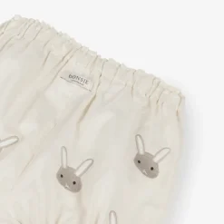 Donsje Ivory Embroidered Cotton Bunny Shorts WarmWhite Outlet