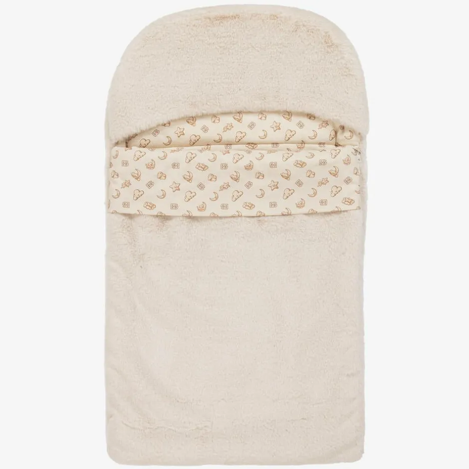 Dolce amp; Gabbana Ivory Faux Fur Baby Nest (80cm) Hot