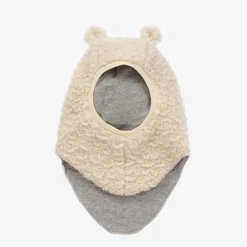 Molo Ivory Faux Fur Teddy Bear Balaclava WhiteNoise Hot