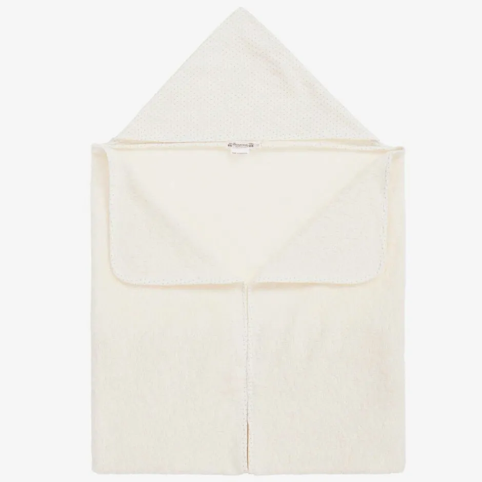 Bonpoint Ivory Hooded Cotton Baby Towel (92cm) Discount