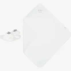 Bam Bam Ivory Hooded Towel & Slippers Gift Set Best