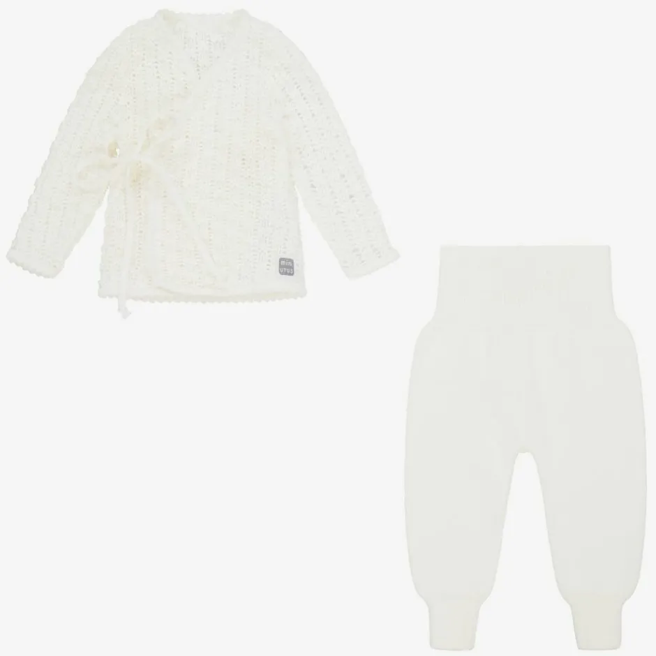 Minutus Ivory Knit Baby Trouser Set Hot