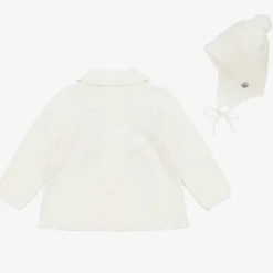 Artesanía Granlei Ivory Knitted Baby Coat & Hat Set