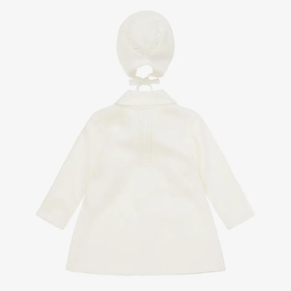 Artesanía Granlei Ivory Knitted Coat & Hat Set Best