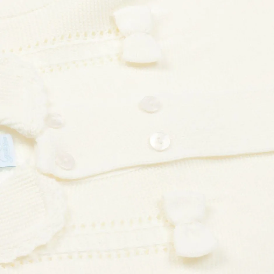Artesanía Granlei Ivory Knitted Pram Coat & Hat Set