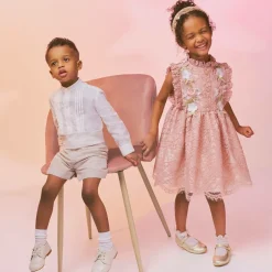 Childrens Classics Ivory Leather Brogue Shoes Discount