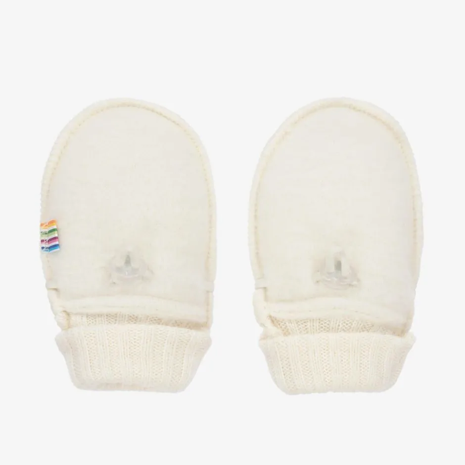 Joha Ivory Merino Wool Baby Mittens