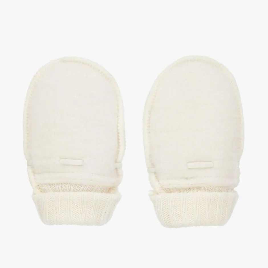 Joha Ivory Merino Wool Baby Mittens