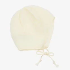 Joha Ivory Merino Wool Fleece Baby Bonnet