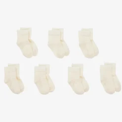 NaturaPura Ivory Organic Cotton Baby Socks (7 Pack) Online