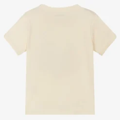 Mini Rodini Ivory Organic Cotton Cats T-Shirt OffWhite Hot