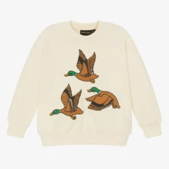 Mini Rodini Ivory Organic Cotton Embroidered Sweatshirt Best