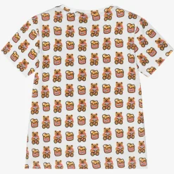 Guess Ivory Organic Cotton Logo T-Shirt Clearance