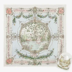 Atelier Choux Paris Ivory Organic Cotton Swaddle & Bib Set Discount