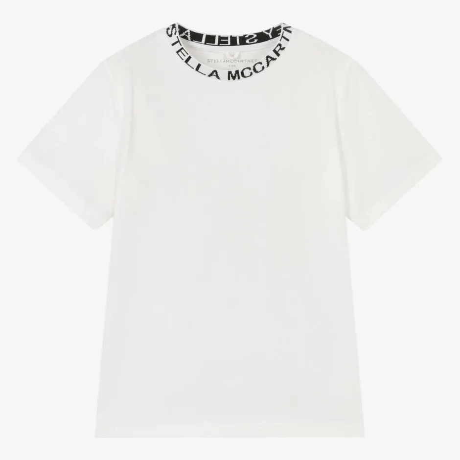 Stella McCartney Kids Ivory Organic Cotton T-Shirt New