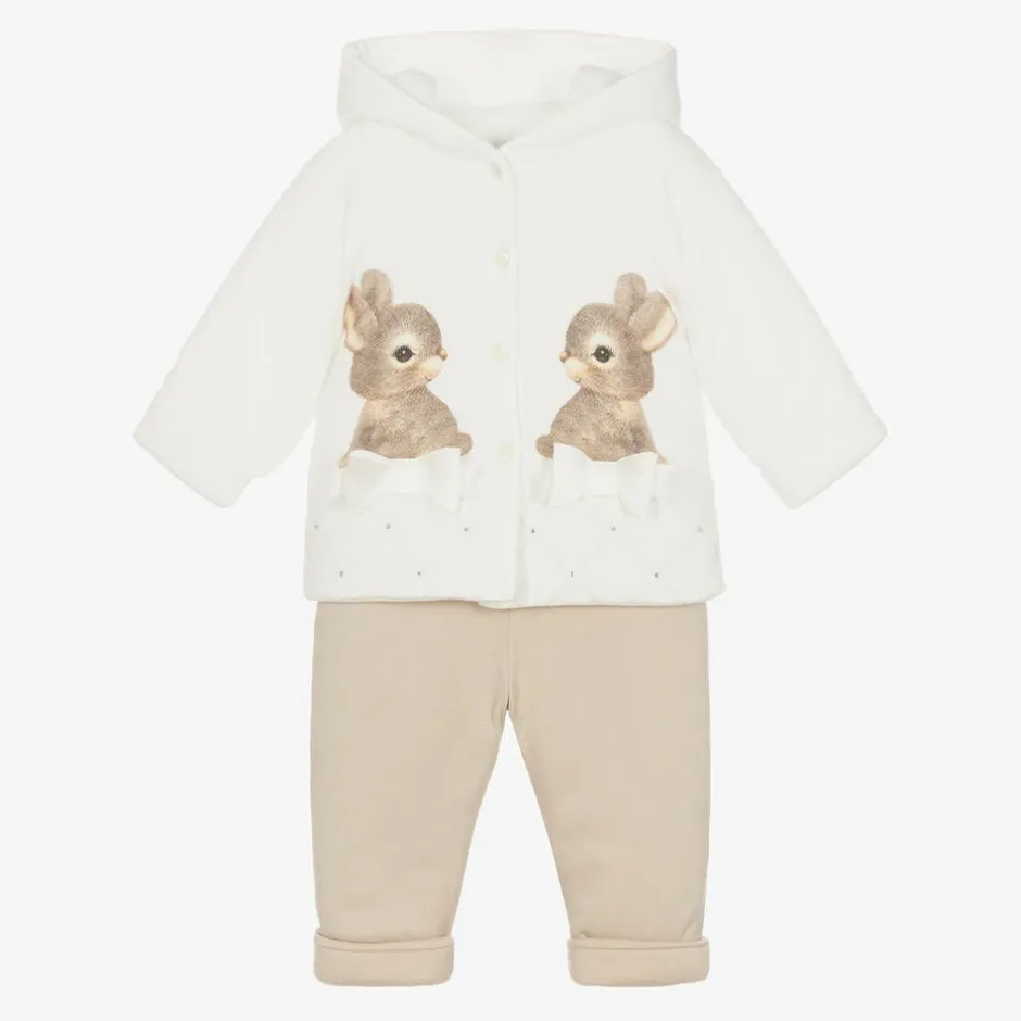 Sofija Ivory Padded Baby Pram Coat & Trouser Set Best