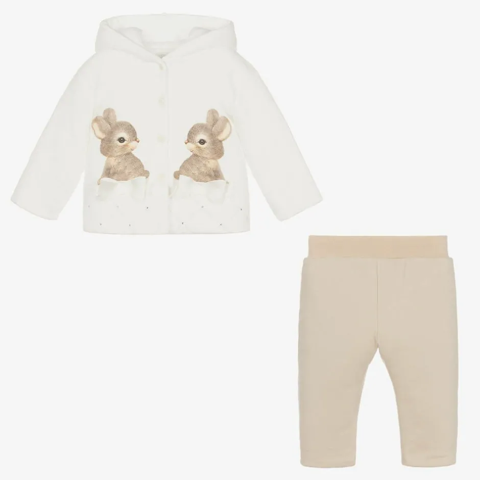 Sofija Ivory Padded Baby Pram Coat & Trouser Set Best