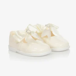 Early Days Ivory Patent Bar Shoes Outlet