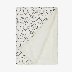 Elodie Ivory Plush Dalmation Print Blanket (98cm) DalmationDots Online