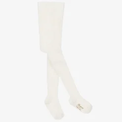 Bonpoint Ivory Ribbed Cotton Tights Online