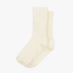 Joha Ivory Ribbed Thermal Wool Socks Hot
