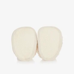 The Little Tailor Ivory Sherpa Fleece Baby Booties Outlet