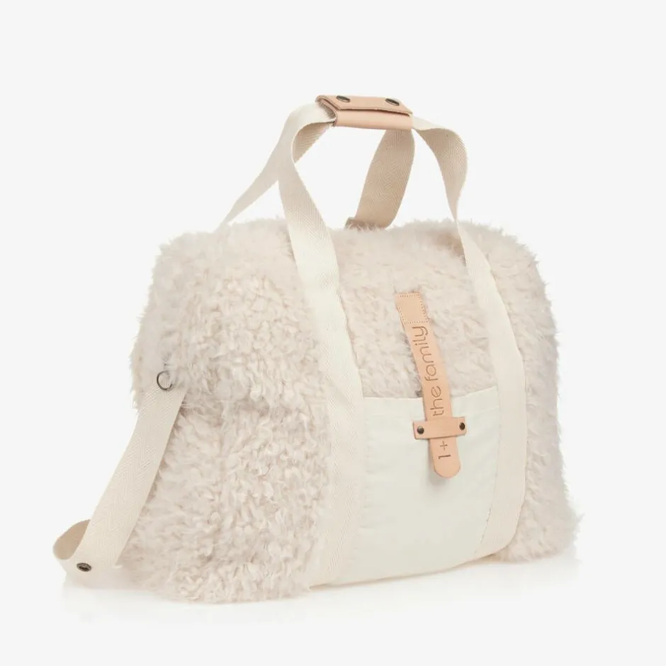 1 + in the family Ivory Sherpa Fleece Changing Bag (48cm) Sale