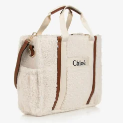 Chloé Ivory Sherpa Fleece Changing Bag (41cm) New