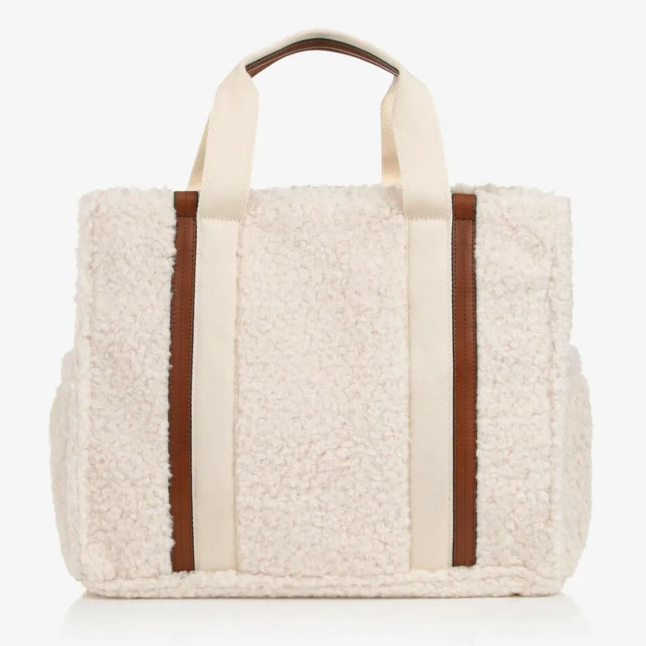 Chloé Ivory Sherpa Fleece Changing Bag (41cm) New