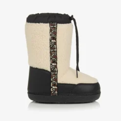 Moschino Ivory Sherpa Fleece Snow Boots Online