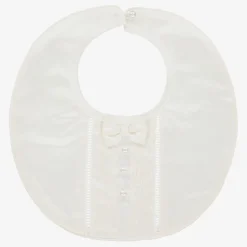 Sarah Louise Ivory Silk Baby Bib Online