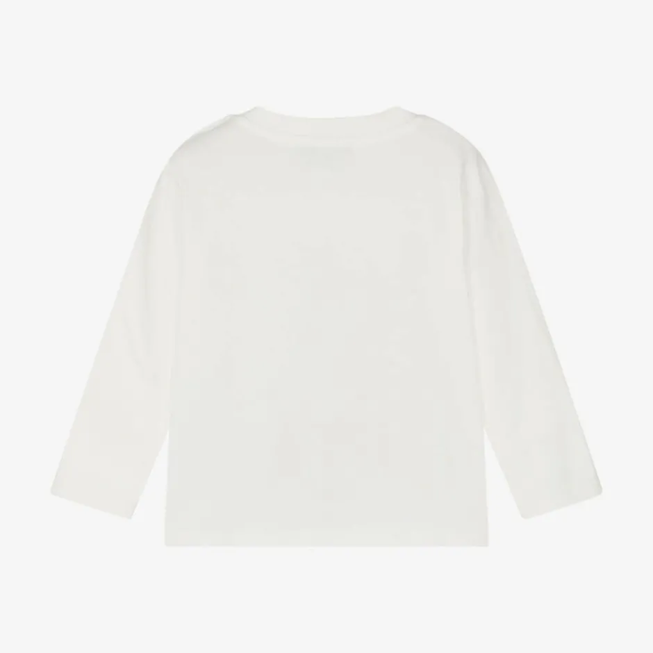 Moschino Baby Ivory Teddy Bear Cotton Top Discount